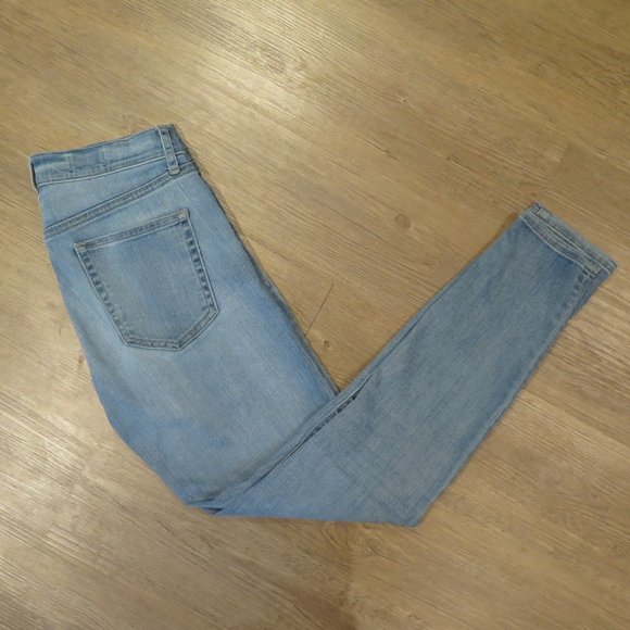 Gap True Skinny Blue Jeans Cut Out Knee Cotton - Picture 13 of 13